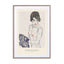 Nude In Blue (1914) Egon Schiele Wall Art - Drawdeck