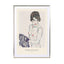 Nude In Blue (1914) Egon Schiele Wall Art - Drawdeck