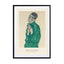 Self Portrait In Green (SE) - Egon Schiele Wall Art - Drawdeck