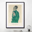 Self Portrait In Green (SE) - Egon Schiele - Drawdeck
