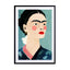 Frida On Blue Wall Art - Drawdeck