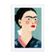 Frida On Blue Wall Art - Drawdeck