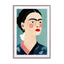 Frida On Blue Wall Art - Drawdeck