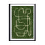 Linework on Green 1 Wall Art - Drawdeck