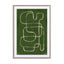 Linework on Green 1 Wall Art - Drawdeck