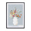 Flowers in Vase Blue Wall Art - Drawdeck