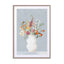 Flowers in Vase Blue Wall Art - Drawdeck