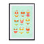 Bikini Collection On Mint Wall Art - Drawdeck