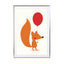 Fox With A Red Balloon Wall Art - Drawdeck