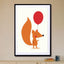 Fox With A Red Balloon - Drawdeck