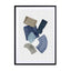 Blue Brown Paint Blocks Wall Art - Drawdeck