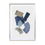 Blue Brown Paint Blocks Wall Art - Drawdeck