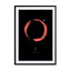 Enso (red On Black Background) Wall Art - Drawdeck