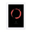 Enso (red On Black Background) Wall Art - Drawdeck