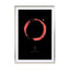 Enso (red On Black Background) Wall Art - Drawdeck