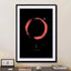 Enso (red On Black Background) - Drawdeck