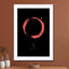 Enso (red On Black Background) - Drawdeck