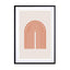 Geometric Arch Orange Wall Art - Drawdeck