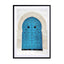 Blue Wooden Door Tunisia Wall Art - Drawdeck