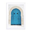 Blue Wooden Door Tunisia Wall Art - Drawdeck