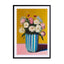 Blue striped vase Wall Art - Drawdeck