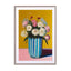 Blue striped vase Wall Art - Drawdeck