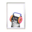 Cat with headphones - Drawdeck
