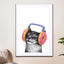 Cat with headphones - Drawdeck