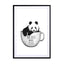 Panda with coffee Wall Art - Drawdeck