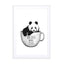 Panda with coffee Wall Art - Drawdeck
