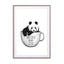 Panda with coffee Wall Art - Drawdeck