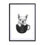 Pug with coffee Wall Art - Drawdeck