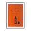 Still Life With Orange Background Wall Art - Drawdeck