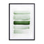 Aquarelle Meets Pencil Forest Green Stripes Wall Art - Drawdeck