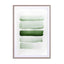 Aquarelle Meets Pencil Forest Green Stripes Wall Art - Drawdeck