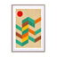 Geometric landscape with sun Wall Art - Drawdeck