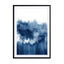Watercolor brush strokes - Blue Wall Art - Drawdeck