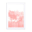 Watercolor Brush Strokes Pink Wall Art - Drawdeck