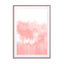 Watercolor Brush Strokes Pink Wall Art - Drawdeck