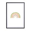 Watercolor Rainbow Vertical Green And Orange Wall Art - Drawdeck