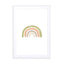 Watercolor Rainbow Vertical Green And Orange Wall Art - Drawdeck