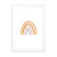 Watercolor Rainbow Vertical Orange And Gray Wall Art - Drawdeck