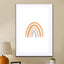 Watercolor Rainbow Vertical  Orange And Gray - Drawdeck