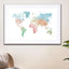 watercolor world map  pastels