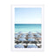 Blue Beach Umbrellas Wall Art - Drawdeck