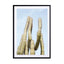 Cactus Plant Green On Blue Art Print Wall Art - Drawdeck