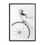 White Minimal Bicycle Love Wall Art - Drawdeck