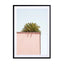 Tropical Green On Pastel Pink Wall Art - Drawdeck