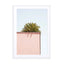 Tropical Green On Pastel Pink Wall Art - Drawdeck