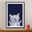 Woodland Bear On Navy - Drawdeck